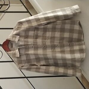 RAILS Tripp Ivory Rain Shirt Jacket Brushed Flannel Size XS